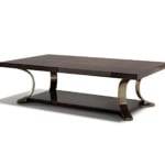 Must contemporary Italian coffee table with brown veneered wood