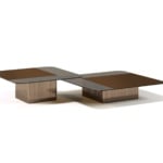 Nettuno modern luxury coffee table with bronze glass