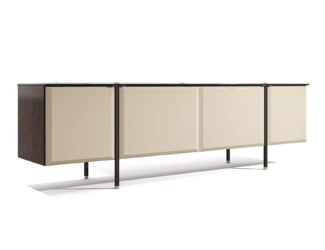 &lt;p class=&quot;p1&quot;&gt;&lt;span class=&quot;s1&quot;&gt;Alvin-60 modern Italian cabinet shown in American walnut with chrome structure. &lt;/span&gt;This modern Italian furniture collection features a wide selection of finishes including American walnut, white ash, natural oak, lati wenge, ebony, and various matt lacquered colors. Samples available upon request. Made in Italy.&lt;/p&gt;