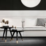 Alexander modern Italian sofa chair with white fabric