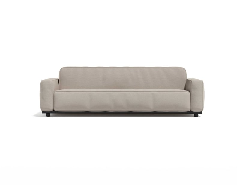 Laguna Divano 3P contemporary Italian sofa chair with beige fabric
