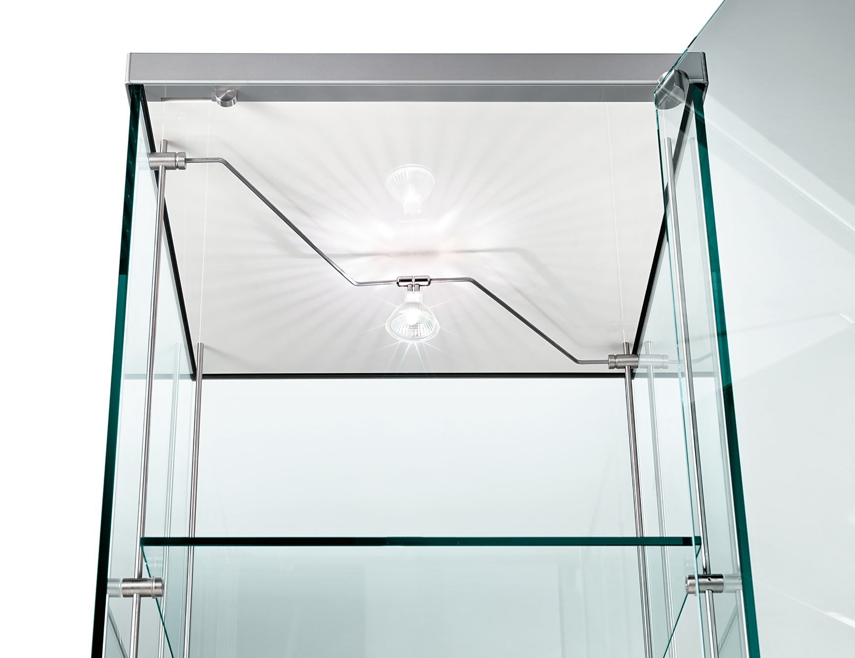 Broadway contemporary Italian cabinet with transparent glass