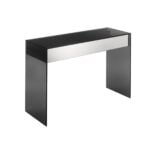 Gotham contemporary Italian console with black glass
