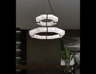 &lt;p&gt;Tubular Bells pendant light in a set of twelve white alabaster tubular lights suspended in different heights and in a bronze structure with black electrical cables. The pendant light ceiling base is available in matt black and matt white. The electrical cables is also available in white. Made in Italy.&lt;/p&gt;
