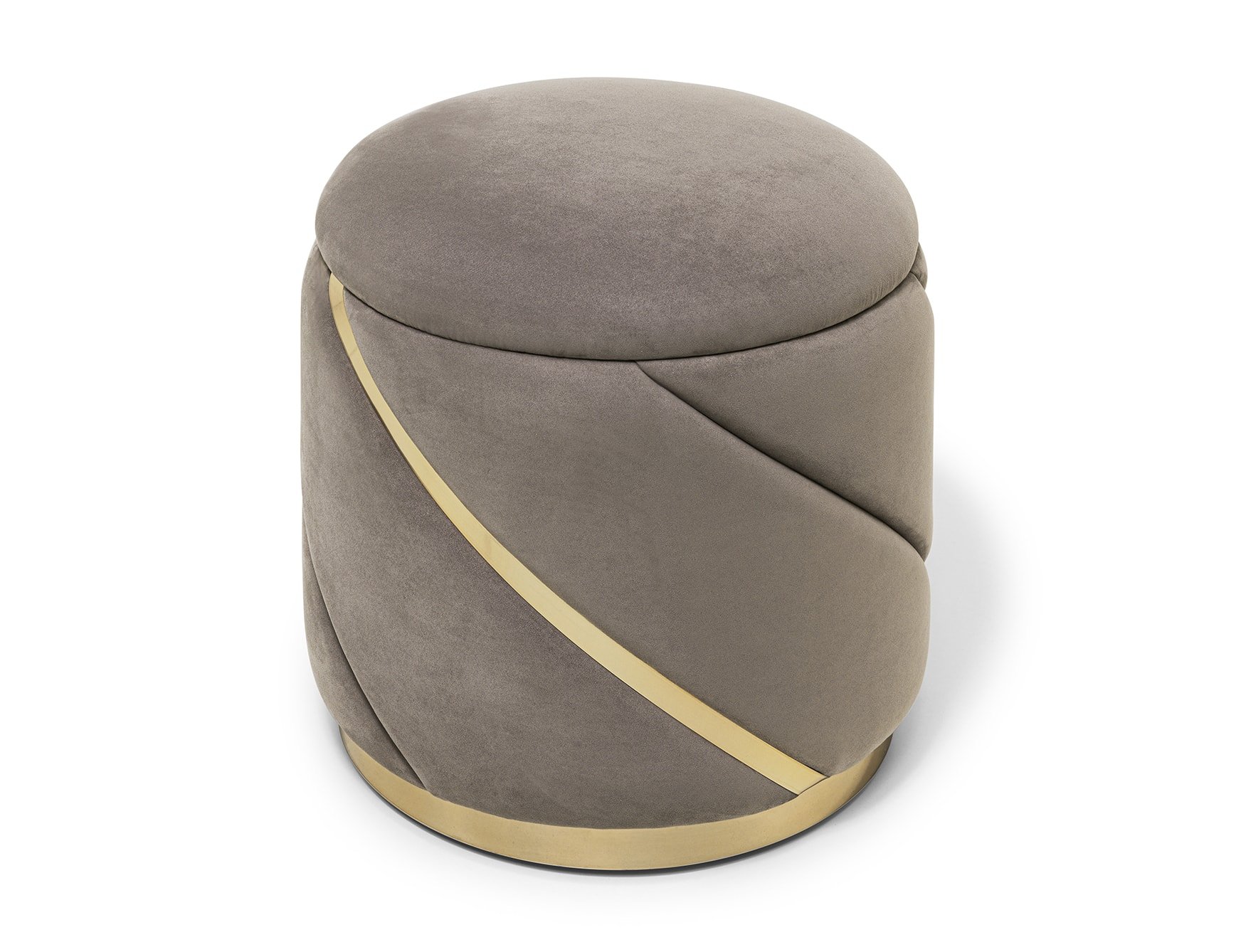 Ultrasound Pouf modern luxury pouf with beige fabric