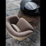 Orlando Living Room modern luxury sectional with beige leather