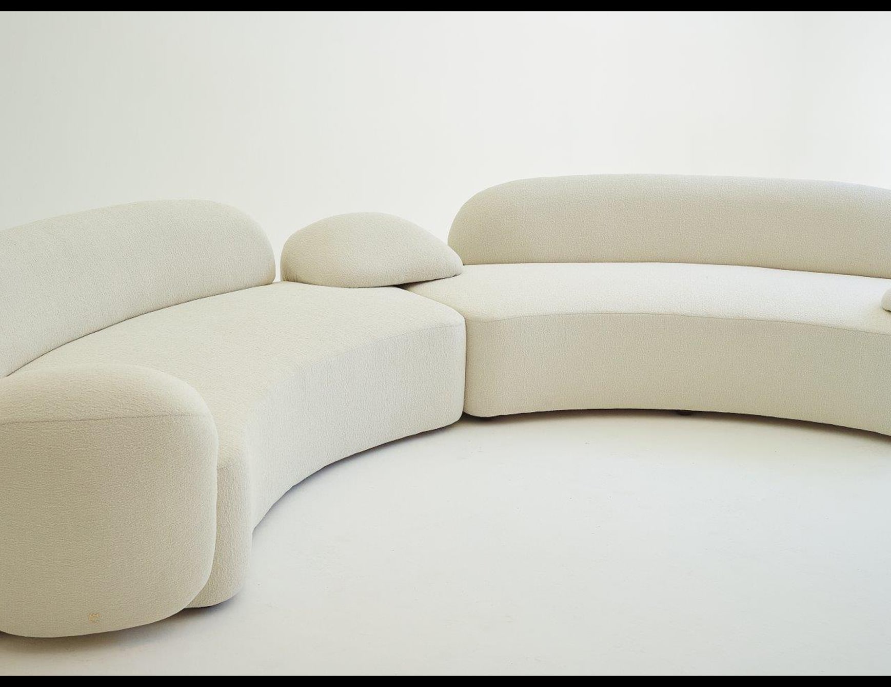 Ama modern luxury sectional with beige leather