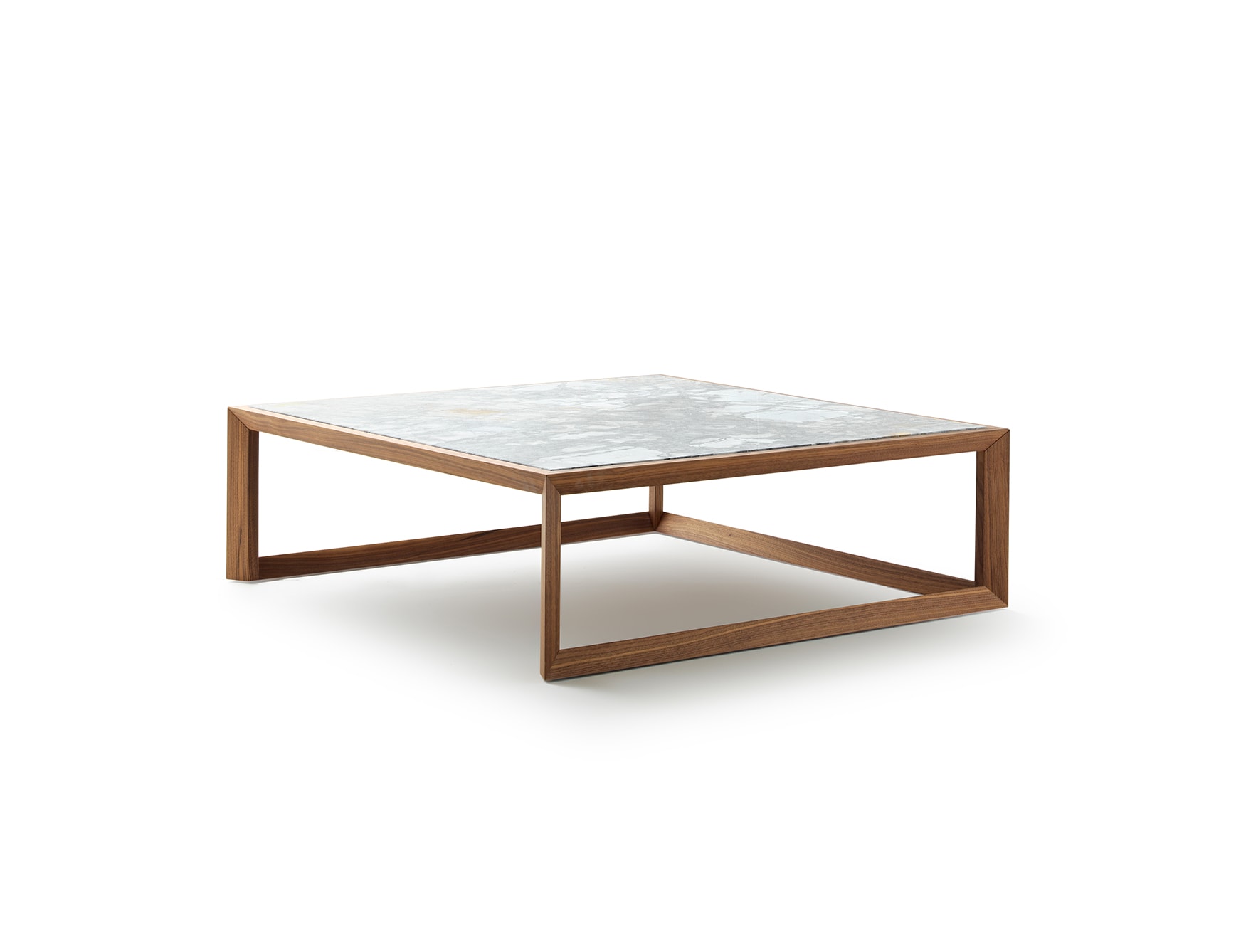 Nathan modern Italian coffee table with white Calacatta marble