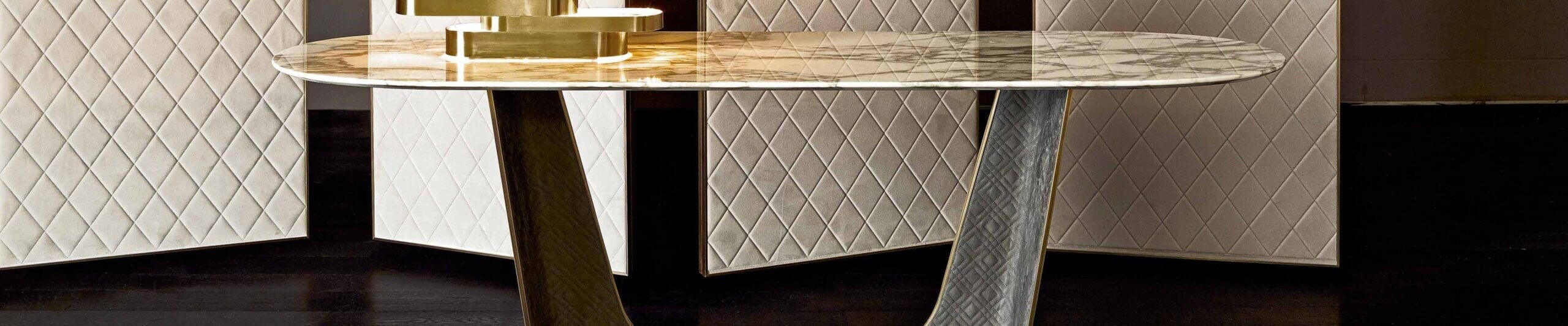 Marble top console table with metal and wood base