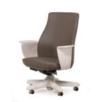 Eclipse Z553L leather office chair with swivel base and casters