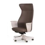 Eclipse Z553L leather office chair with high back and swivel base