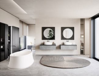 &lt;p&gt;&lt;span style=&quot;color: #616264; font-family: Arial, Helvetica, sans-serif; font-size: 11px; text-align: justify;&quot;&gt;Wellness is a collection of luxury Italian bathroom furnishings inspired by nature using precious woods and stone to create a one of a kind experience. Shown in walnut oak base, balsatina stone fronts, and black rock basins. Available in several lacquered fronts, stones, and woods.  Made in Italy.&lt;/span&gt;&lt;/p&gt;
