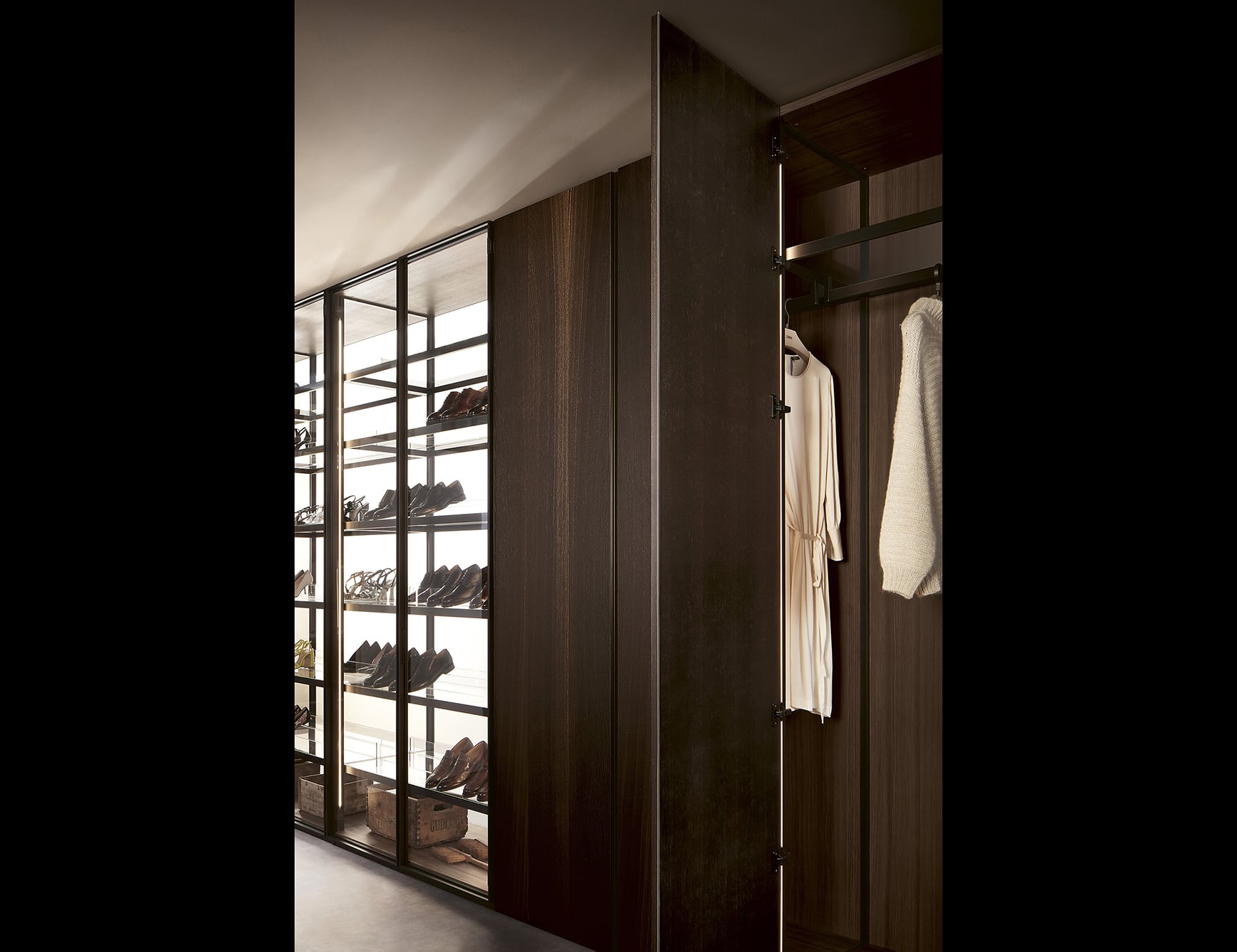 Dandy Wardrobe in Beige Fabric | Lema | Nella Vetrina