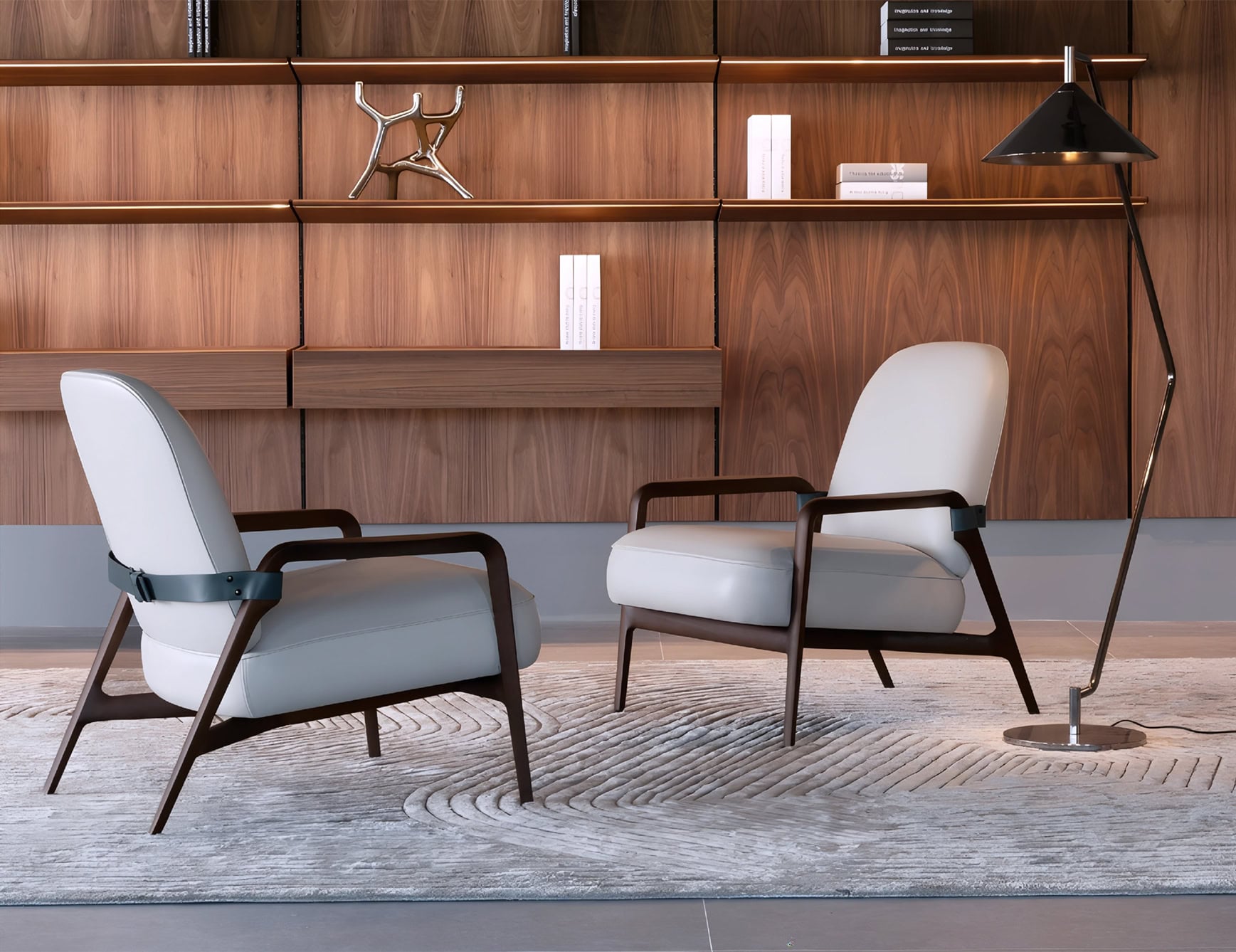 Remy Armchairs in White Leather | Ulivi | Nella Vetrina