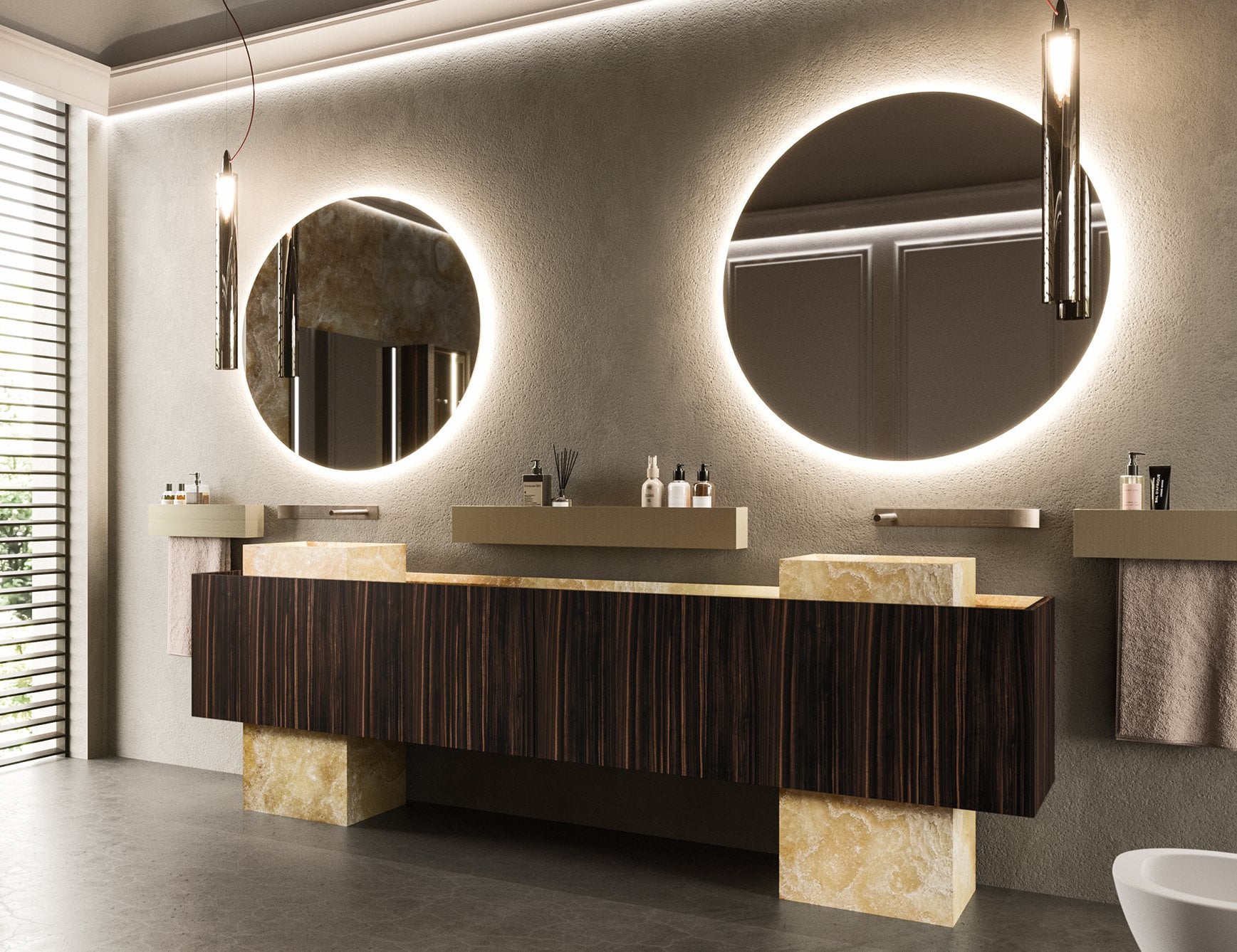Must 01 Bathroom Vanity in Paonazzetto Marble