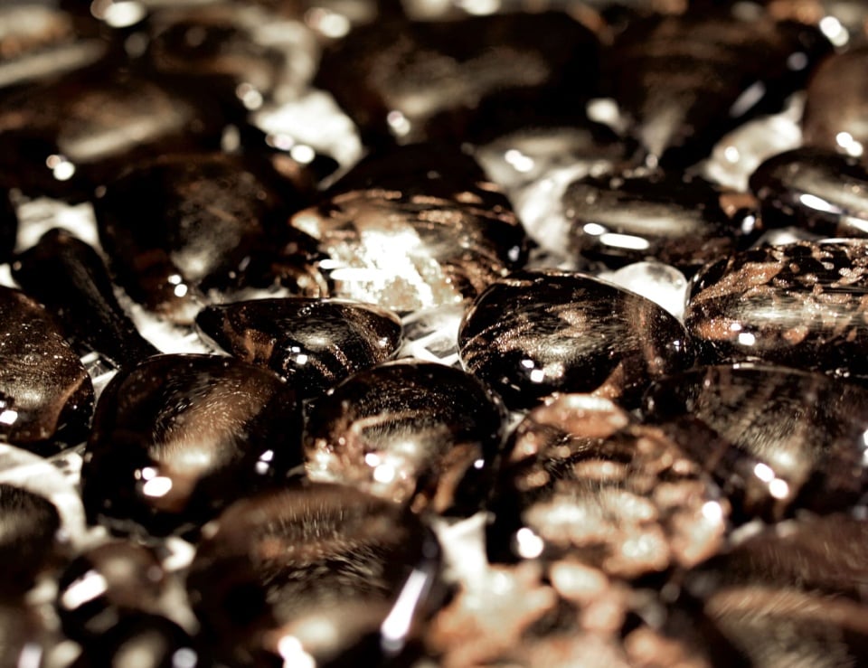 Murano glass mosaic tiles with glossy finish
