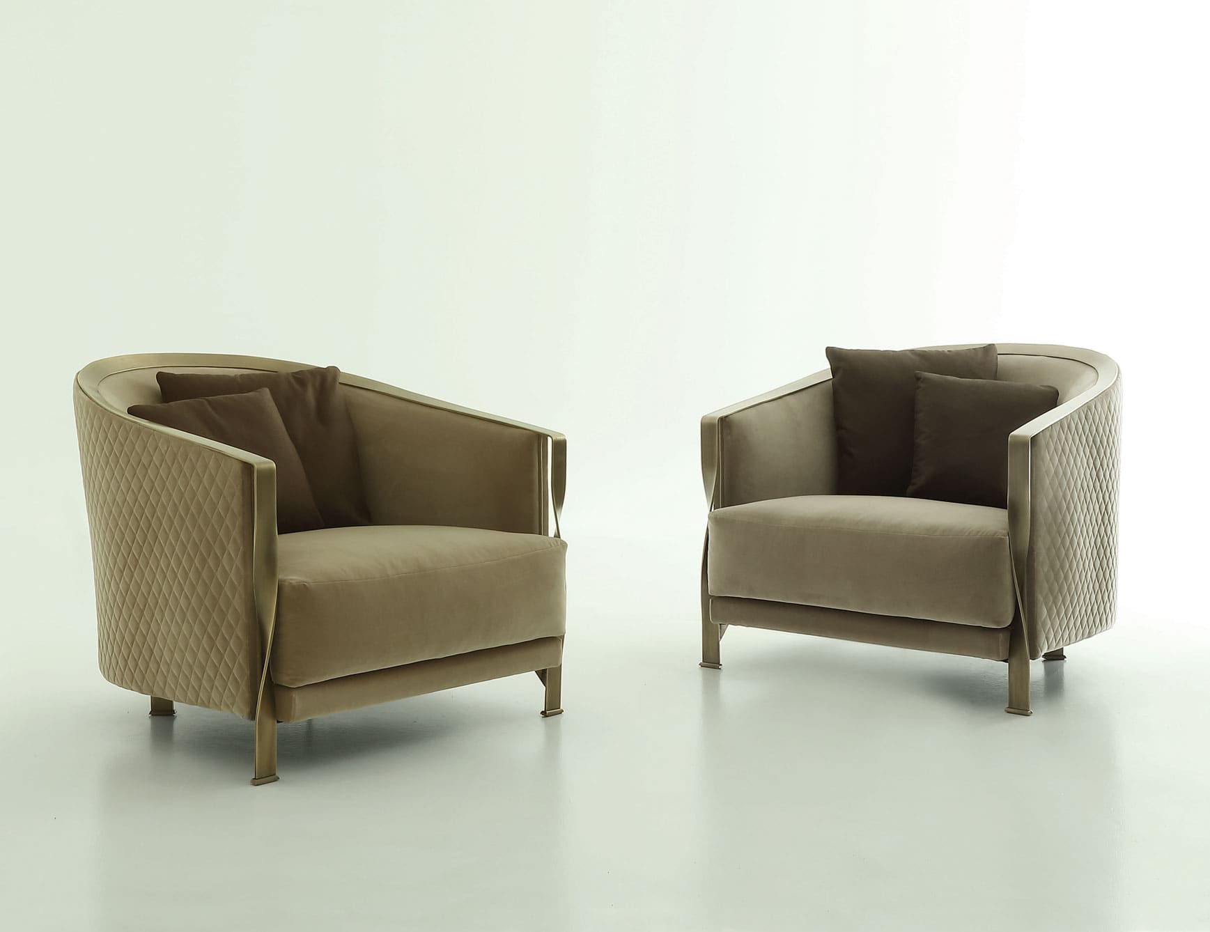 Paris - Pair of leather sofa chairs