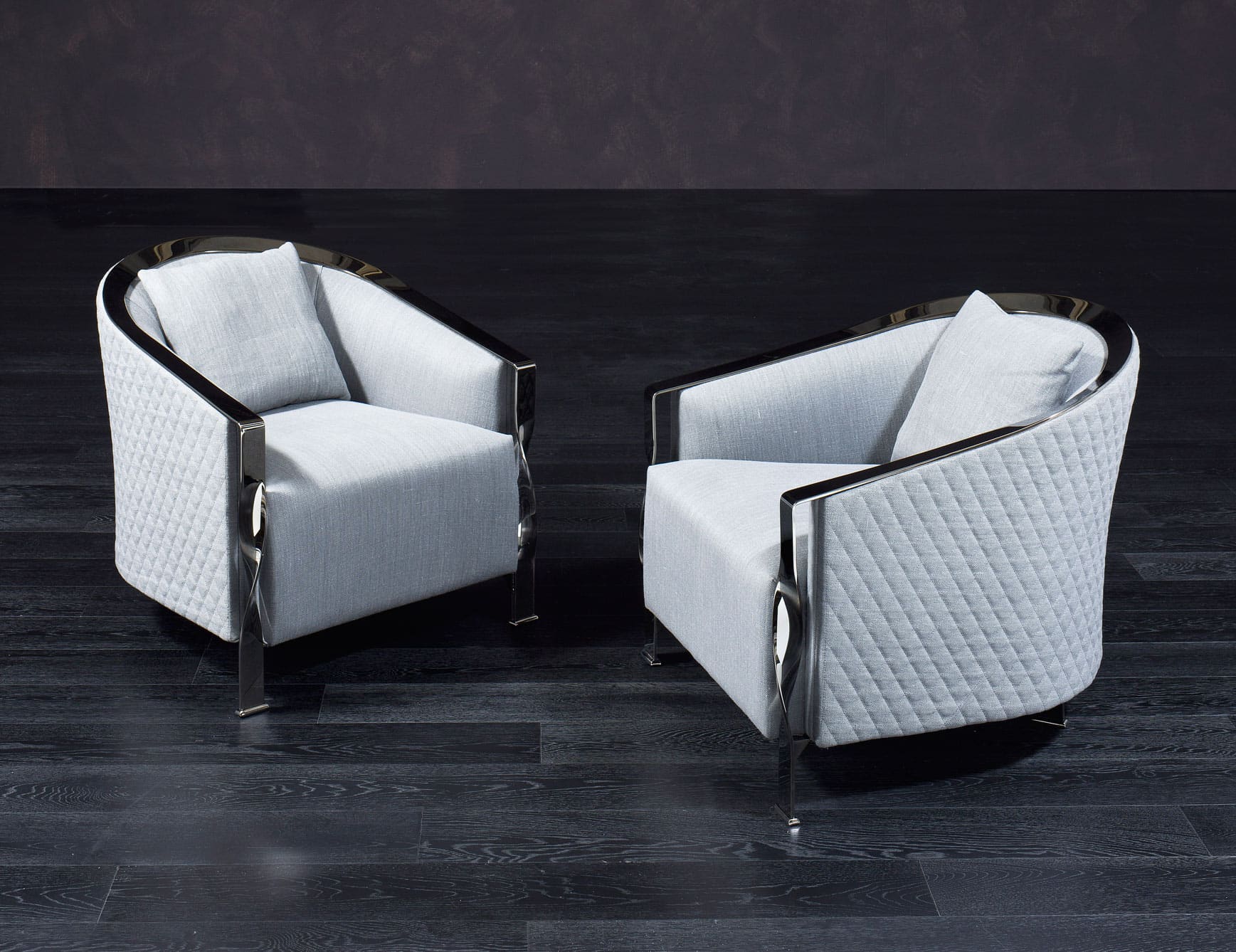 Paris - Leather sofa chairs with metal frame