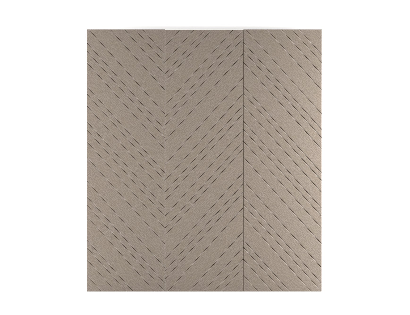Textured herringbone patterned wall panel