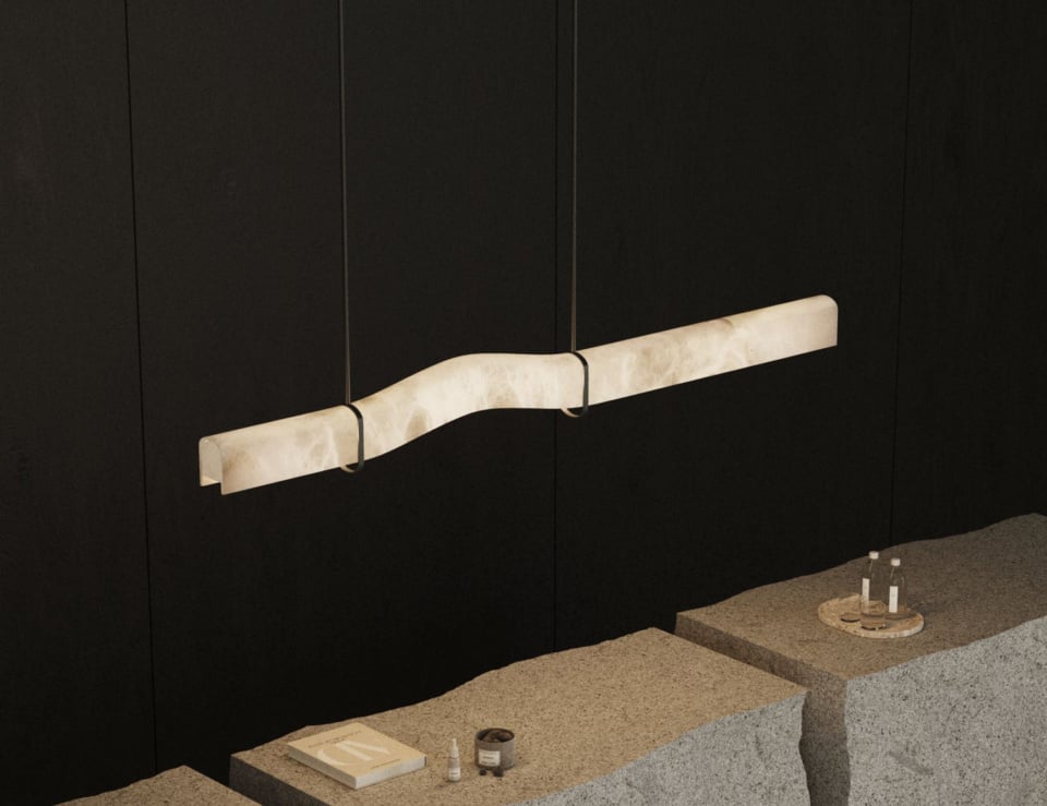 Alabaster wall sconce from Signature collection.