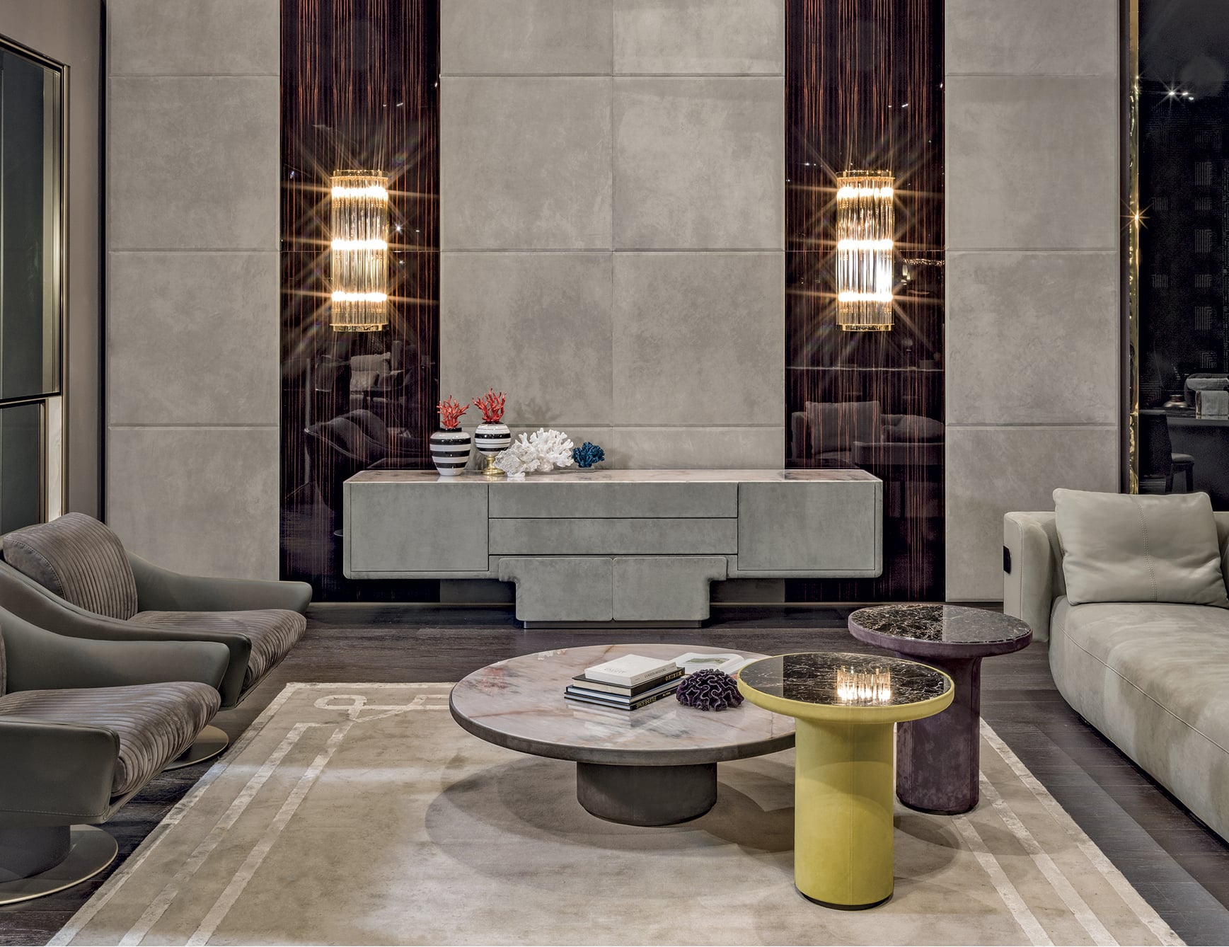 Modern living room with elegant furniture