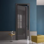 Modern interior with a pivot door