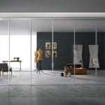 Modern tailoring studio with glass partitions