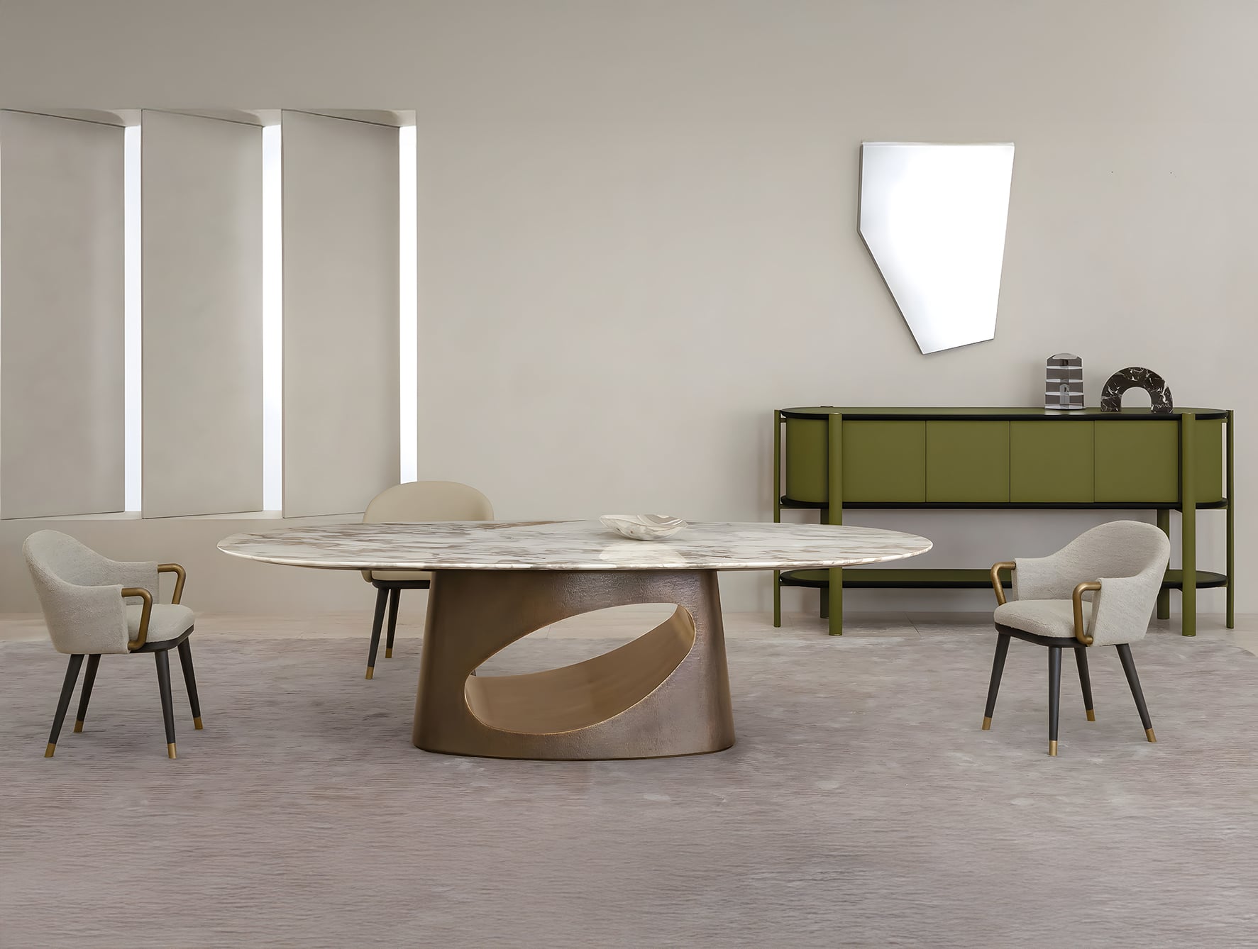 Modern dining room with elegant furniture