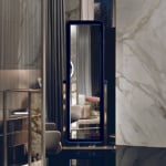 Elegant room with marble accents
